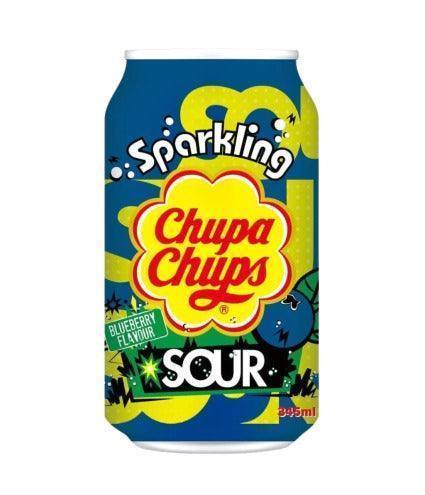 Chupa Chups Blueberry Flavor Sparkling Drink - 1 Carton (24 cans) - seouloasis.com - Seoul Oasis