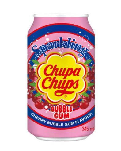 Chupa Chups Sparkling Soda Drink - Bubble gum (1 can) - seouloasis.com - Seoul Oasis