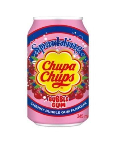 Chupa Chups Sparkling Soda Drink - Bubble gum (1 can) - seouloasis.com - Seoul Oasis