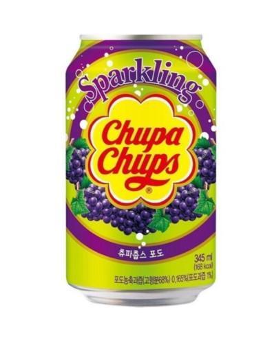 Chupa Chups Sparkling Soda Drink - Grapes (1 can) - seouloasis.com - Seoul Oasis