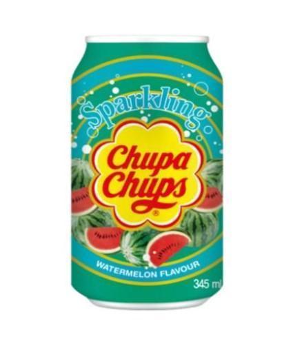 Chupa Chups Sparkling Soda Drink - Watermelon (1 can) - seouloasis.com - Seoul Oasis