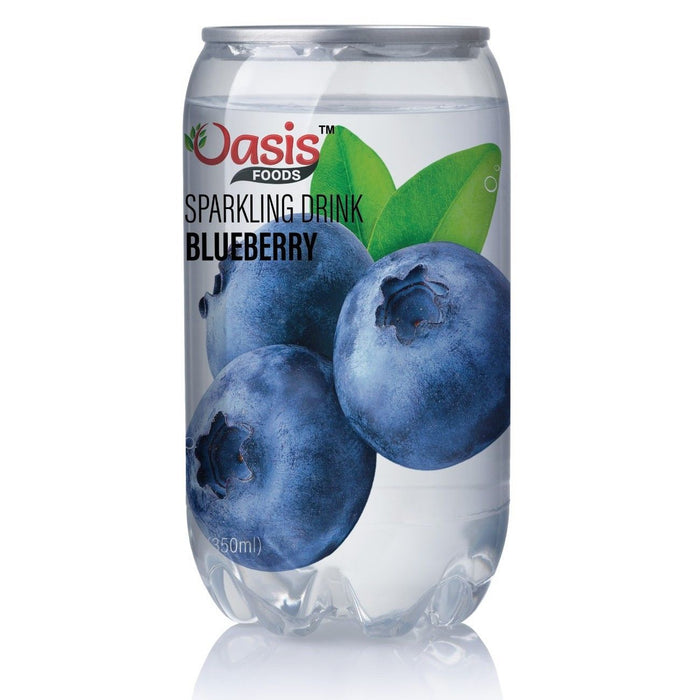 Oasis Blueberry Sparkling Drink 350ml can: Refreshing Korean soda for spicy ramen pairing in Dubai UAE