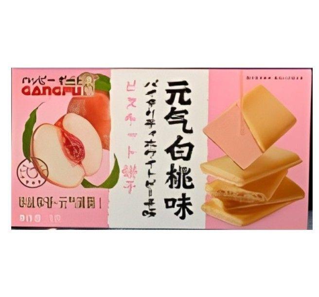 Gangfu Peach Flavored Vitality Cookies 75g - Carton of 36 boxes - seouloasis.com - Seoul Oasis