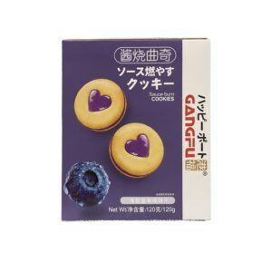 Gangfu Roasted Cookies 120g Blueberry Flavor - Carton of 24 packs - seouloasis.com - Seoul Oasis