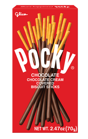 Glico Pocky Chocolate Cream Covered Biscuit Sticks - 1 Carton - seouloasis.com - Seoul Oasis