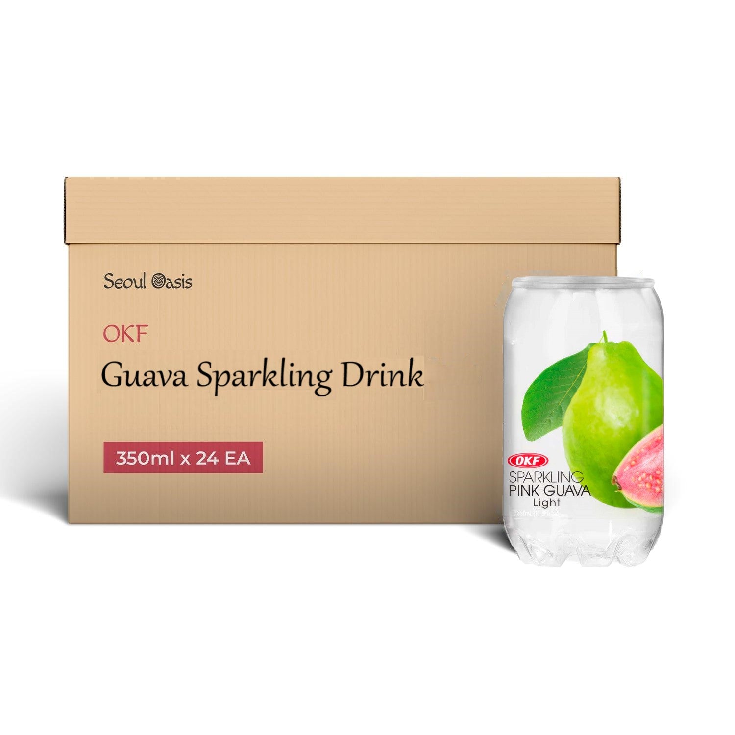 OKF Guava Sparkling Drink 350ml - Carton of 24 cans