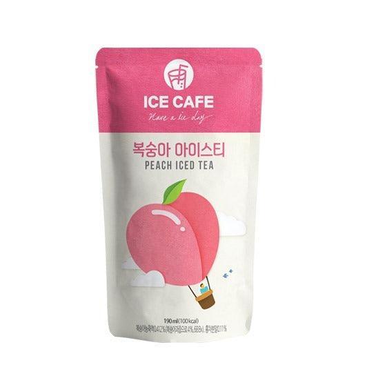 Ice Cafe Peach Iced Tea 190ml - single pouch - seouloasis.com - Seoul Oasis