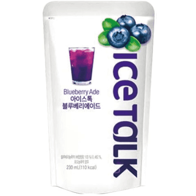 Ice Talk Blueberry Ade Juice Drink 230ml - 1 Carton (50 pouches) - seouloasis.com - Seoul Oasis