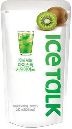 Ice Talk Kiwi Ade Juice Drink 230ml - 1 Carton (50 pouches) - seouloasis.com - Seoul Oasis