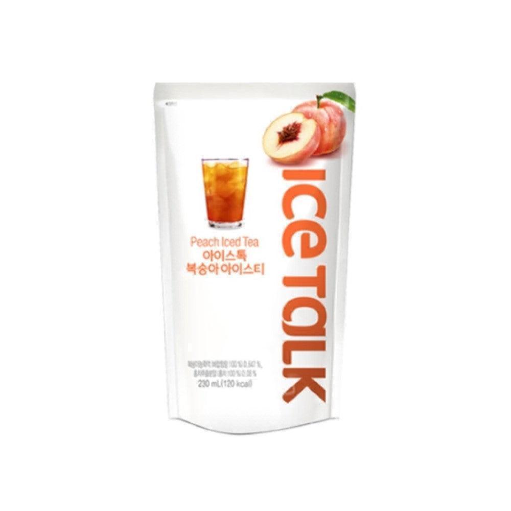 Ice Talk Peach Iced Tea 230ml - 1 Carton (50 pouches) - seouloasis.com - Seoul Oasis