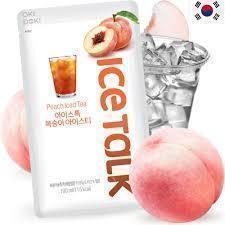 Ice Talk Peach Iced Tea 230ml - 1 Carton (50 pouches) - seouloasis.com - Seoul Oasis