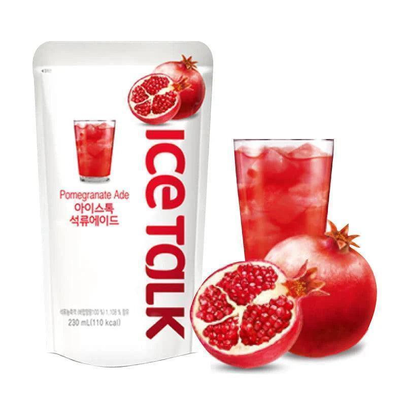 Ice Talk Pomegranate Ade Juice Drink 230ml - 1 Carton (50 pouches) - seouloasis.com - Seoul Oasis