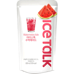 Ice Talk Watermelon Ade Juice Drink 230ml - 1 Carton (50 pouches) - seouloasis.com - Seoul Oasis