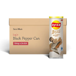 Lays Premium Black pepper Flavor Chips - 1 carton (24 pcs) - seouloasis.com - Seoul Oasis