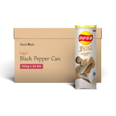 Lays Premium Black pepper Flavor Chips - 1 carton (24 pcs) - seouloasis.com - Seoul Oasis