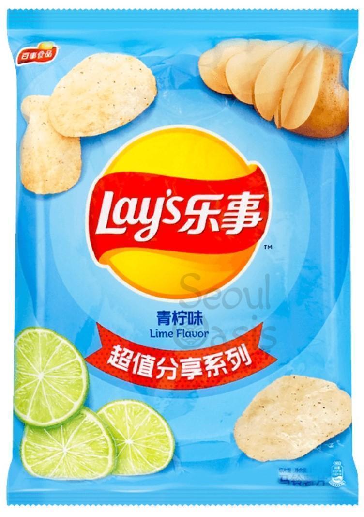 Lays Premium Lime Flavor 70g Chips - 1 Carton - seouloasis.com - Seoul Oasis