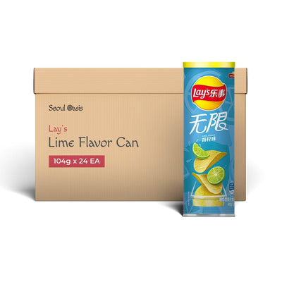 Lays Premium lime Flavor Chips 24 cans - 1 carton - seouloasis.com - Seoul Oasis