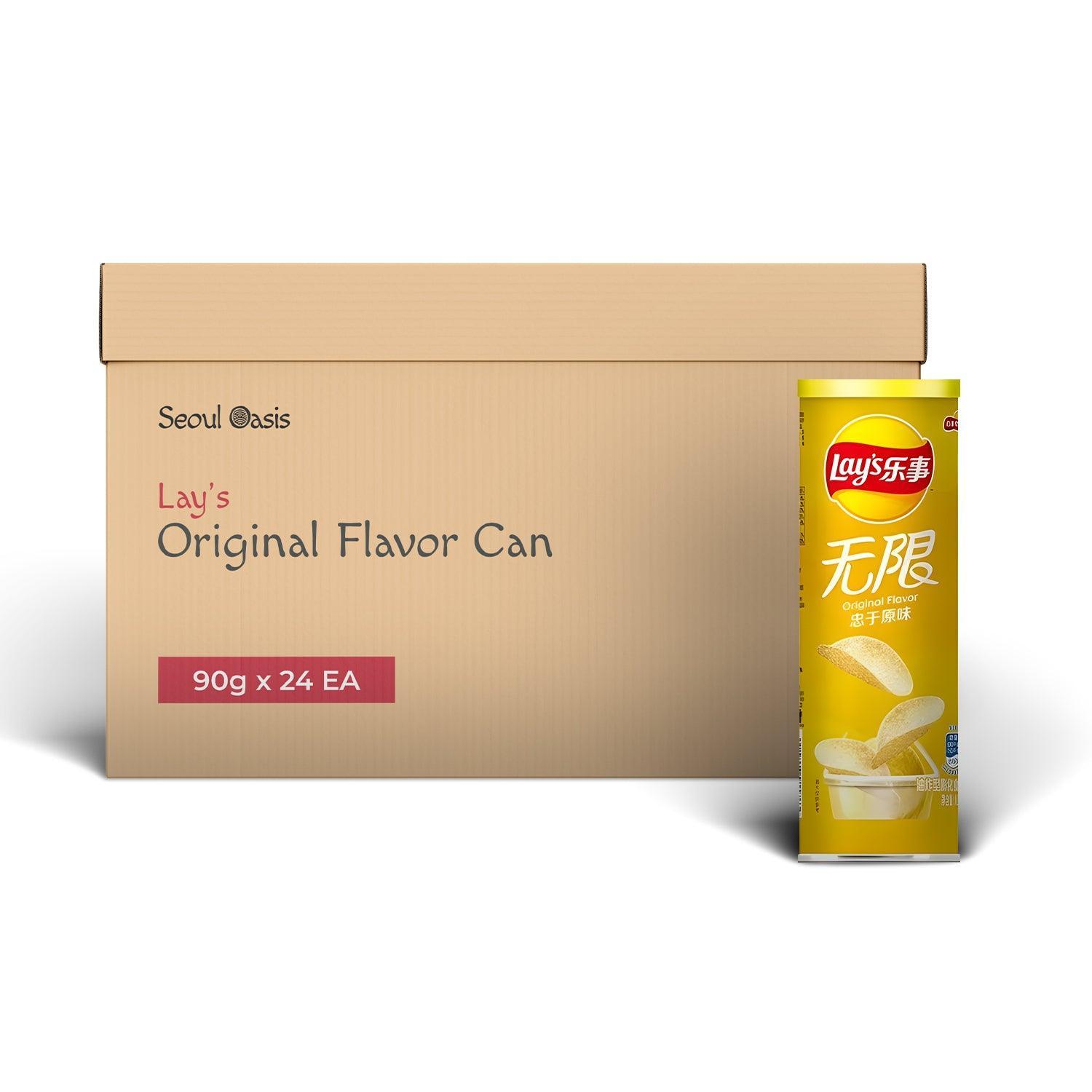 Lays Premium original Flavor Chips 104g - 24 cans, 1 carton - seouloasis.com - Seoul Oasis