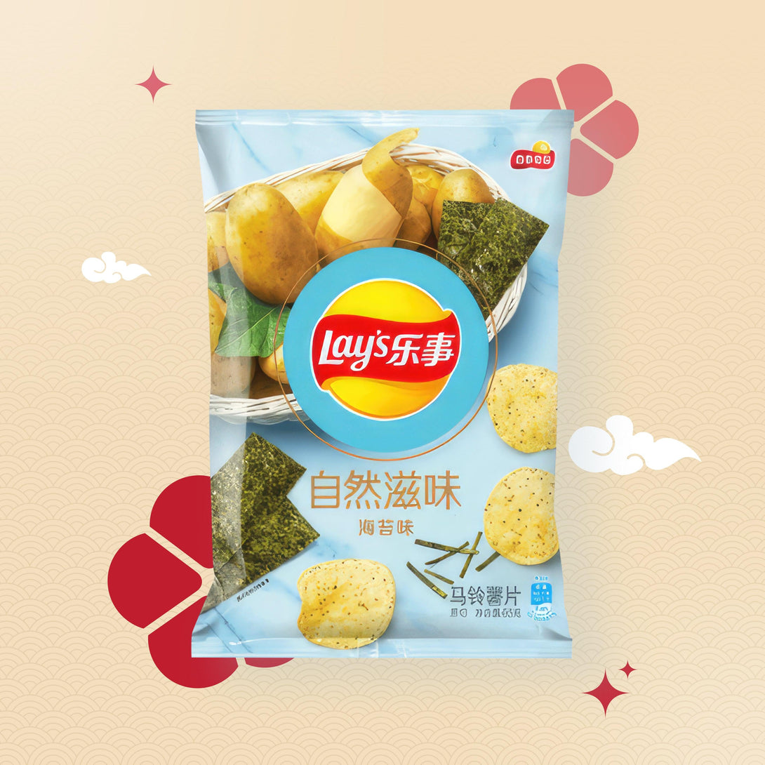 Lays Premium Seaweed Flavor Chips 22 Packs- 1 Carton - seouloasis.com - Seoul Oasis