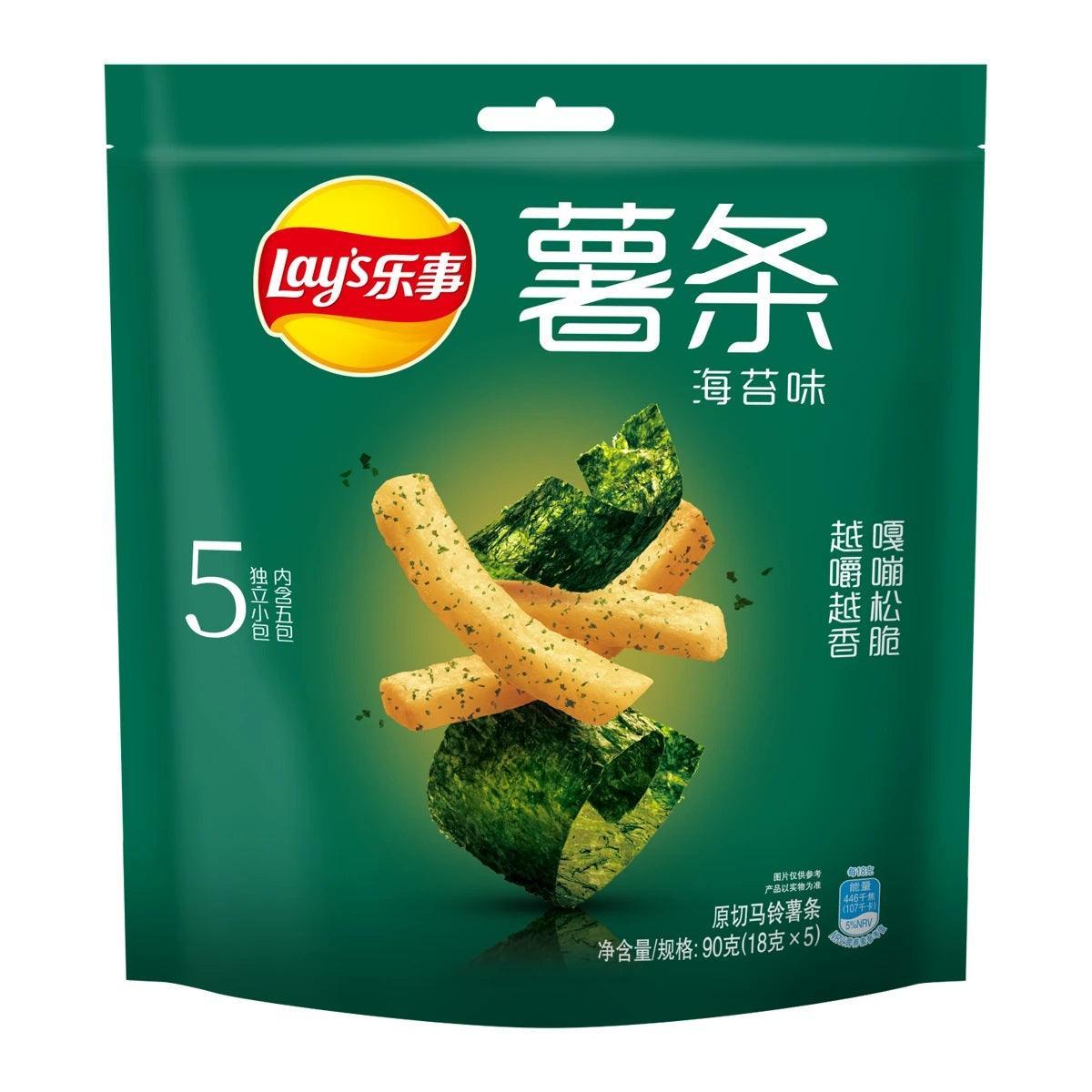 Lays Premium seaweed Flavor French Fries 1 carton - seouloasis.com - Seoul Oasis