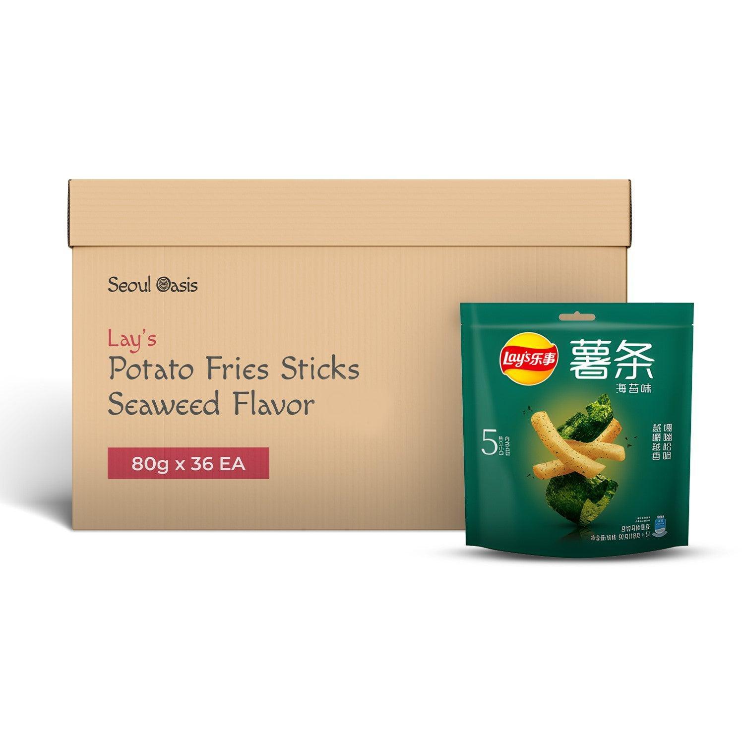 Lays Premium seaweed Flavor French Fries 1 carton - seouloasis.com - Seoul Oasis