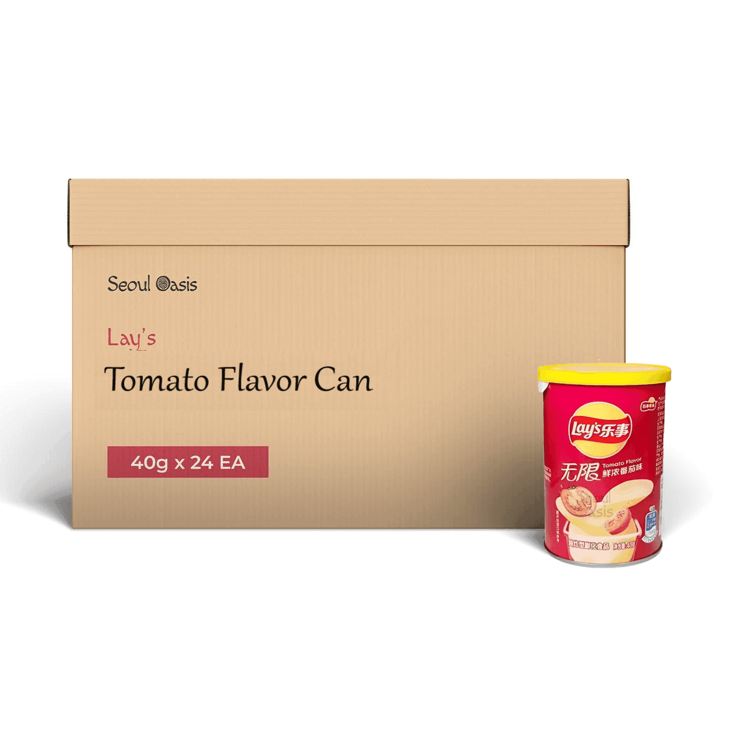 Lays Premium Tomato Flavor Potato Chips 40g - 1 Carton - seouloasis.com - Seoul Oasis