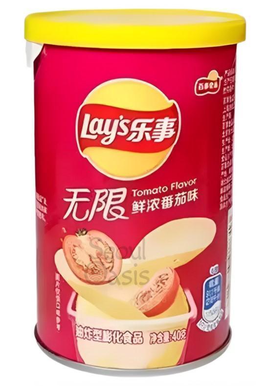 Lays Premium Tomato Flavor Potato Chips 40g - 1 Carton - seouloasis.com - Seoul Oasis