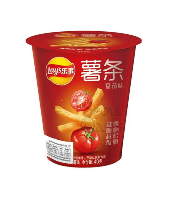 Lays Premium Tomato Flavored French Fries - 40g Cup - seouloasis.com - Seoul Oasis