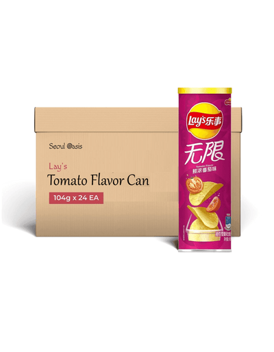 Lays Premium Tomato Flavored Potato Chips - 1 Carton (104g x 24pcs) - seouloasis.com - Seoul Oasis