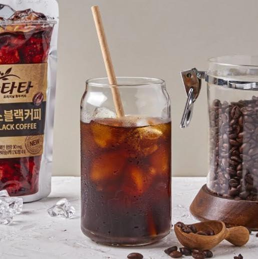 Lotte Cantata Original Iced Black Coffee Drink 230ml x 10 packs (1 outer) - seouloasis.com - Seoul Oasis