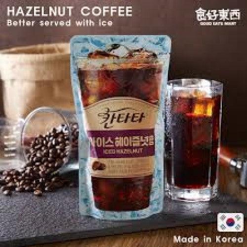 Lotte Cantata Original Iced Hazelnut Coffee Drink 230ml x 10 packs (1 outer) - seouloasis.com - Seoul Oasis