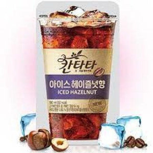 Lotte Cantata Original Iced Hazelnut Coffee Drink 230ml x 10 packs (1 outer) - seouloasis.com - Seoul Oasis