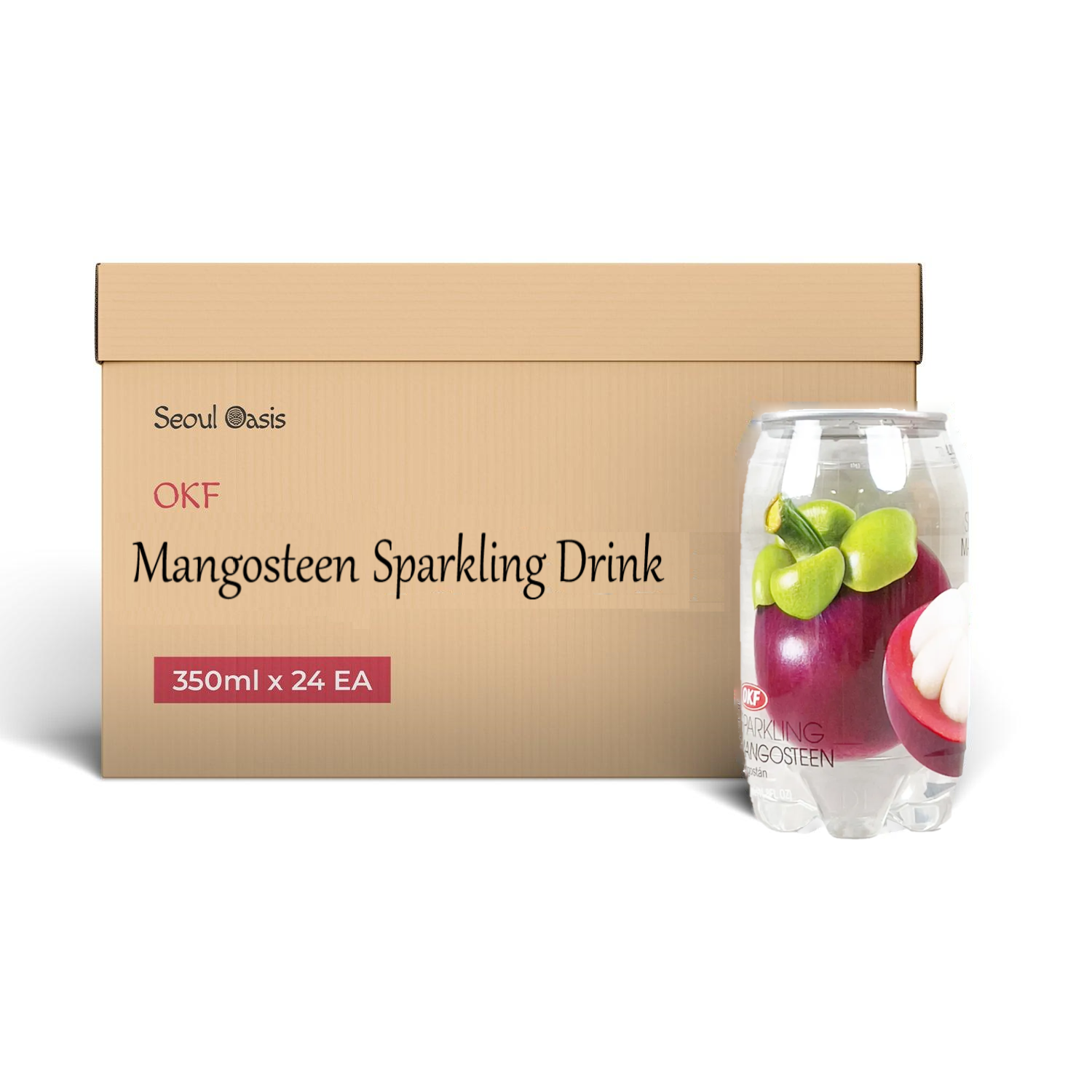 OKF Mangosteen Sparkling Drink 350ml - Carton of 24 cans