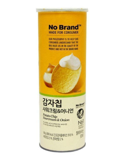 No Brand Sour Cream & Onion Flavor Potato Chips 106g - 1 Carton (24 cans) - seouloasis.com - Seoul Oasis