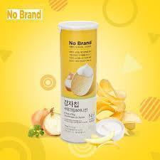 No Brand Sour Cream & Onion Flavor Potato Chips 106g - 1 Carton (24 cans) - seouloasis.com - Seoul Oasis