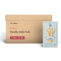 No Brand Vanilla Wafer Rolls - 1 Carton ( 115g x 12 packs) - seouloasis.com - Seoul Oasis