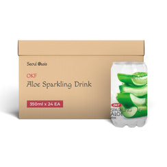 OKF Aloe Vera Flavored Sparkling Drink - Carton of 24 Cans - seouloasis.com - Seoul Oasis