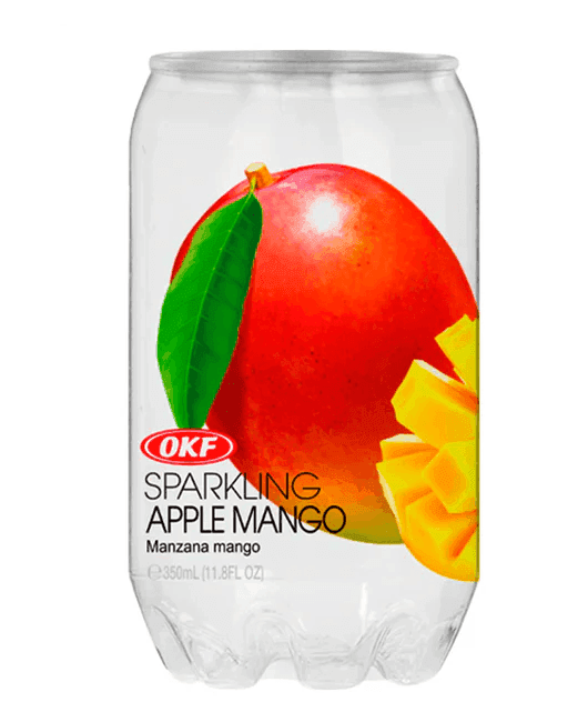 OKF Apple Mango Sparkling Drink - 350ml Can - seouloasis.com - Seoul Oasis