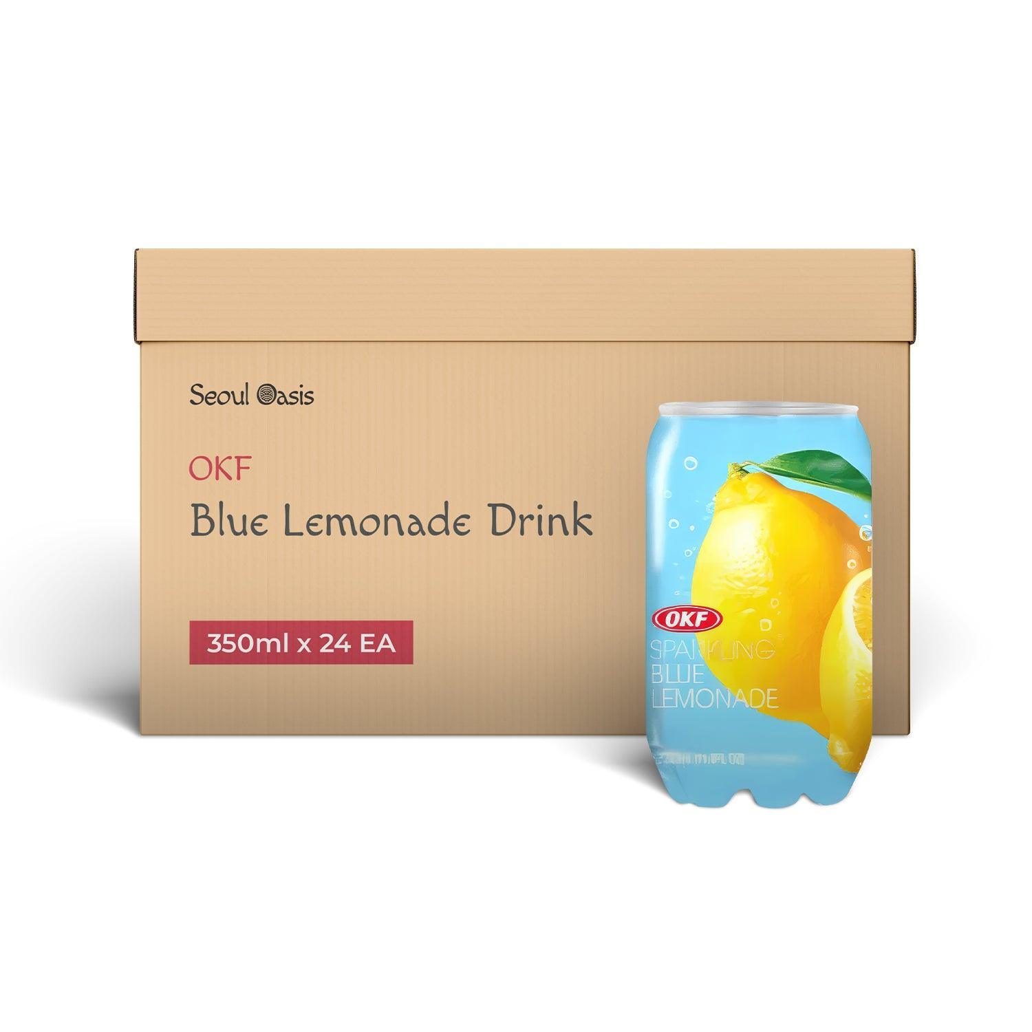 OKF Blue sparkling Lemonade Drink - Carton of 24 cans - seouloasis.com - Seoul Oasis