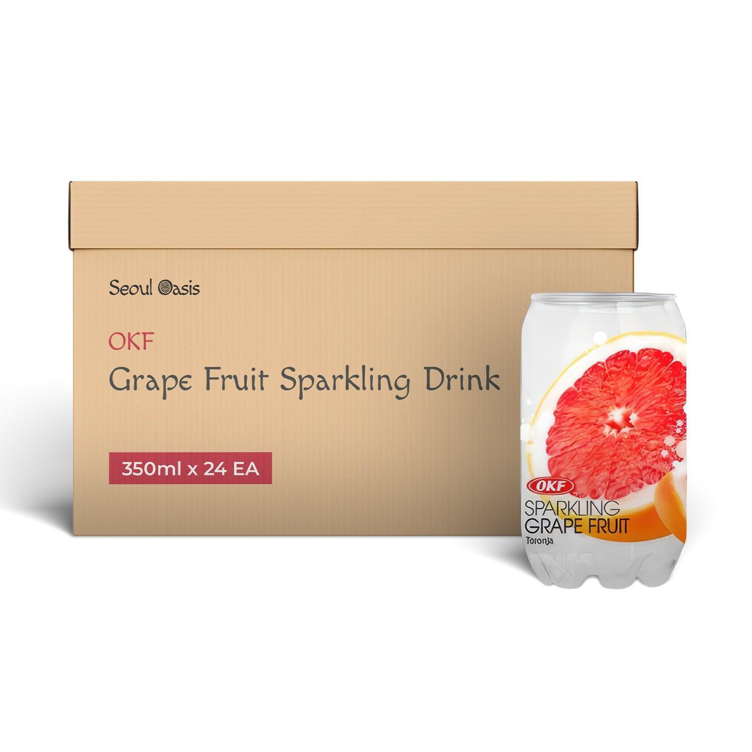 OKF Grapefruit Sparkling Drink 350ml - Carton of 24 cans - seouloasis.com - Seoul Oasis