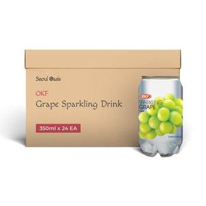 OKF Green Grapes Sparkling Drink - Carton of 24 cans - seouloasis.com - Seoul Oasis