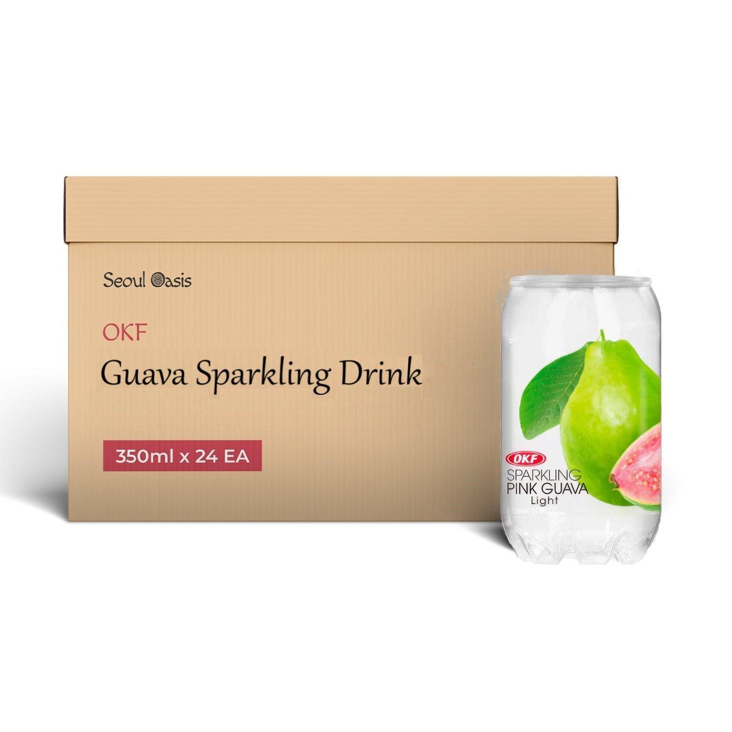 OKF Guava Sparkling Drink 350ml - Carton of 24 cans - seouloasis.com - Seoul Oasis