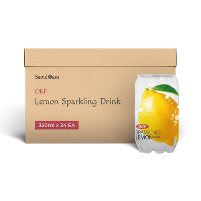 OKF Lemon sparkling Lemonade Drink 24 cans - seouloasis.com - Seoul Oasis