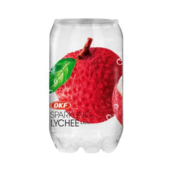 OKF Lychee Sparkling Drink 350ml - Carton of 24 cans - seouloasis.com - Seoul Oasis