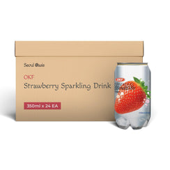 OKF Strawberry sparkling Drink - Carton of 24 cans - seouloasis.com - Seoul Oasis