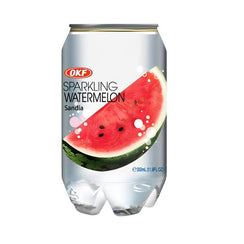 OKF Watermelon Sparkling Drink - 350ml Can - seouloasis.com - Seoul Oasis