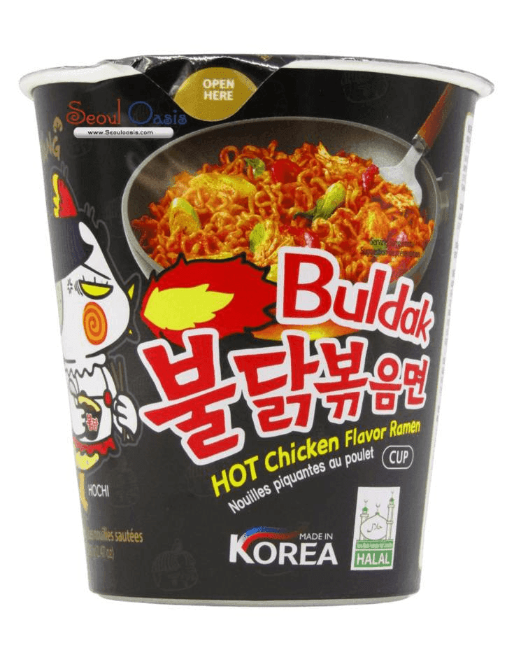 Samyang Buldak Original Hot Chicken Ramen 70g - Single Cup - seouloasis.com - Seoul Oasis