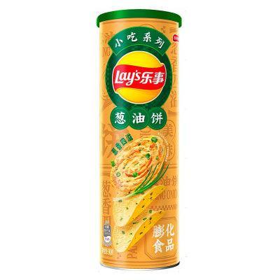 Lays Premium Scallion Pancake Flavor Potato Chips - 90g, 1 Can