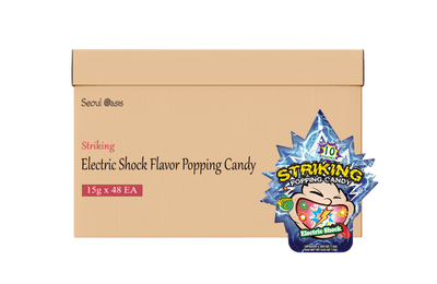 Striking Electric Shock Flavored Popping Candy 15g - Carton of 48 packs - seouloasis.com - Seoul Oasis