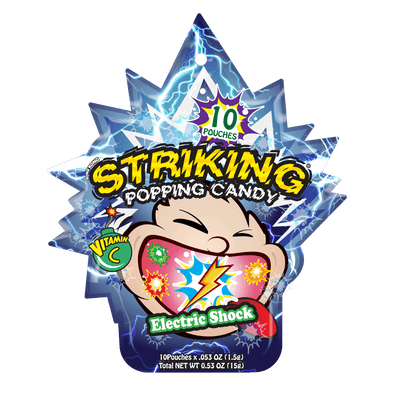 Striking Electric Shock Flavored Popping Candy 15g - Carton of 48 packs - seouloasis.com - Seoul Oasis